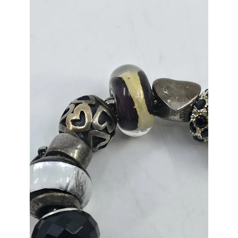 Trollbeads‎ LAA 925 Silver Fish Lock Bracelet Murano Glass Red Cornicello Charm